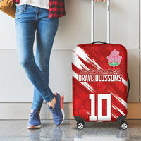 Custom Rugby Japan Luggage Cover The Champion Brave Blossoms Red Color - Wonder Print Shop
