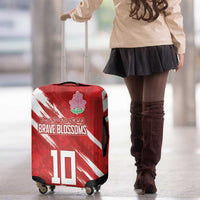 Custom Rugby Japan Luggage Cover The Champion Brave Blossoms Red Color - Wonder Print Shop