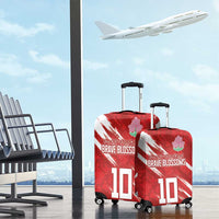 Custom Rugby Japan Luggage Cover The Champion Brave Blossoms Red Color - Wonder Print Shop