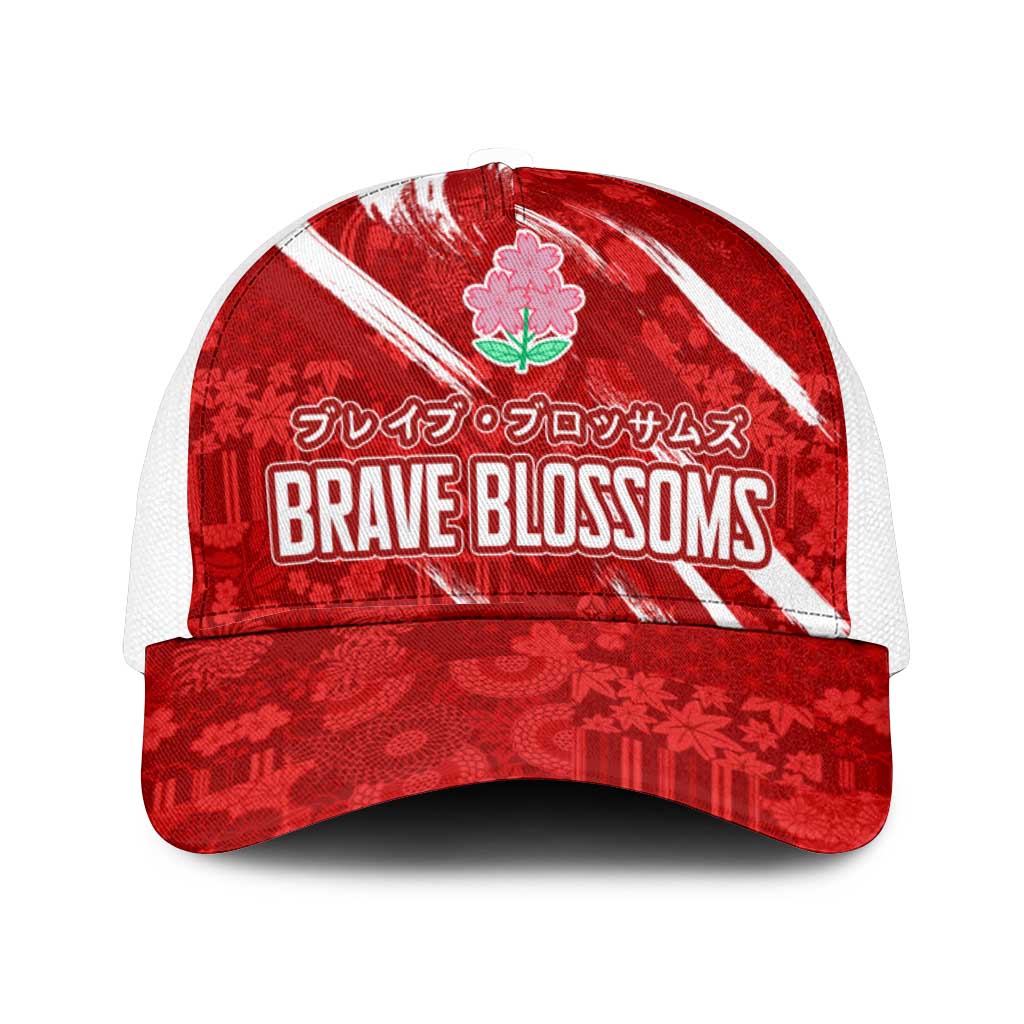 Rugby Japan Mesh Trucker Cap The Champion Brave Blossoms Red Color - Wonder Print Shop