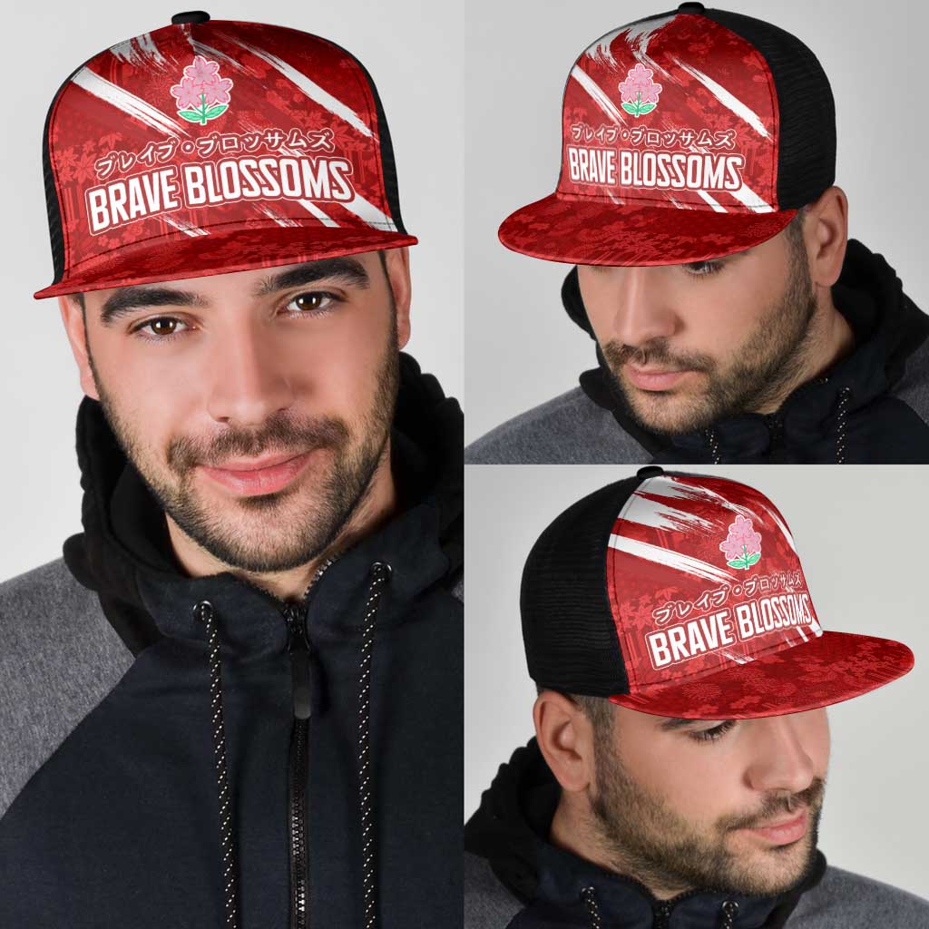 Rugby Japan Mesh Trucker Cap The Champion Brave Blossoms Red Color - Wonder Print Shop