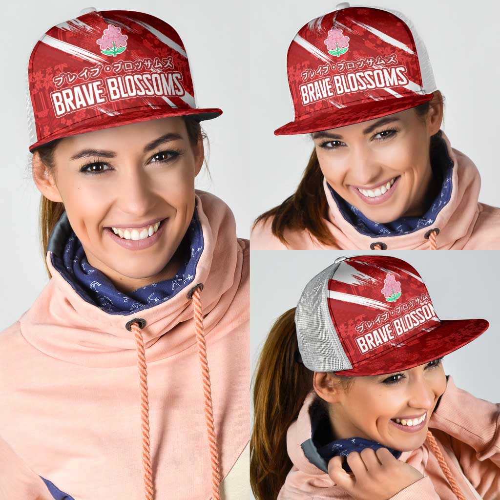 Rugby Japan Mesh Trucker Cap The Champion Brave Blossoms Red Color - Wonder Print Shop