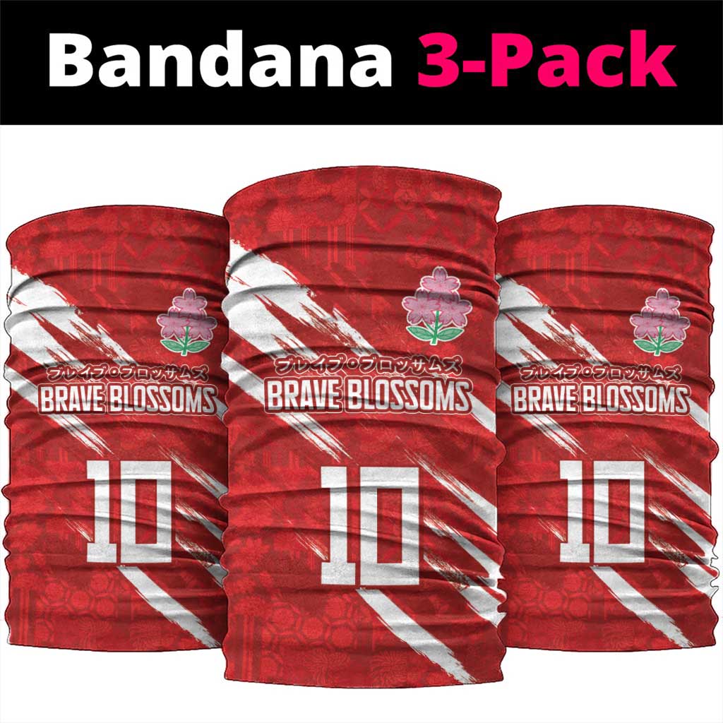 Custom Rugby Japan Neck Gaiter The Champion Brave Blossoms Red Color - Wonder Print Shop