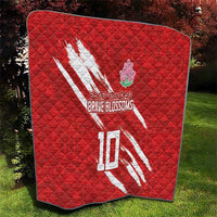 Custom Rugby Japan Quilt The Champion Brave Blossoms Red Color - Wonder Print Shop