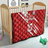 Custom Rugby Japan Quilt The Champion Brave Blossoms Red Color - Wonder Print Shop