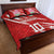 Custom Rugby Japan Quilt Bed Set The Champion Brave Blossoms Red Color - Wonder Print Shop