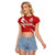 Custom Rugby Japan Raglan Cropped T Shirt The Champion Brave Blossoms Red Color - Wonder Print Shop