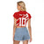 Custom Rugby Japan Raglan Cropped T Shirt The Champion Brave Blossoms Red Color - Wonder Print Shop