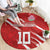 Custom Rugby Japan Round Carpet The Champion Brave Blossoms Red Color - Wonder Print Shop