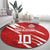 Custom Rugby Japan Round Carpet The Champion Brave Blossoms Red Color - Wonder Print Shop
