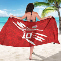 Custom Rugby Japan Sarong The Champion Brave Blossoms Red Color - Wonder Print Shop