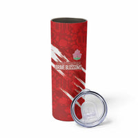 Custom Rugby Japan Skinny Tumbler The Champion Brave Blossoms Red Color - Wonder Print Shop