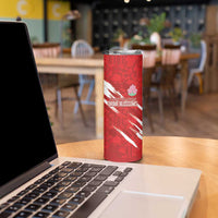 Custom Rugby Japan Skinny Tumbler The Champion Brave Blossoms Red Color - Wonder Print Shop