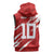 Custom Rugby Japan Sleeveless Zip Hoodie The Champion Brave Blossoms Red Color - Wonder Print Shop