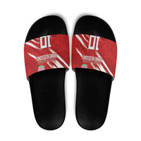 Custom Rugby Japan Slide Sandals The Champion Brave Blossoms Red Color - Wonder Print Shop