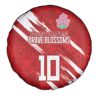 Custom Rugby Japan Spare Tire Cover The Champion Brave Blossoms Red Color - Wonder Print Shop