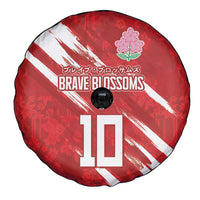 Custom Rugby Japan Spare Tire Cover The Champion Brave Blossoms Red Color - Wonder Print Shop