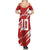 Custom Rugby Japan Summer Maxi Dress The Champion Brave Blossoms Red Color - Wonder Print Shop