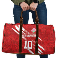 Custom Rugby Japan Travel Bag The Champion Brave Blossoms Red Color - Wonder Print Shop