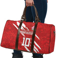 Custom Rugby Japan Travel Bag The Champion Brave Blossoms Red Color - Wonder Print Shop
