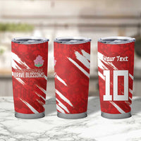 Custom Rugby Japan Tumbler Cup The Champion Brave Blossoms Red Color - Wonder Print Shop