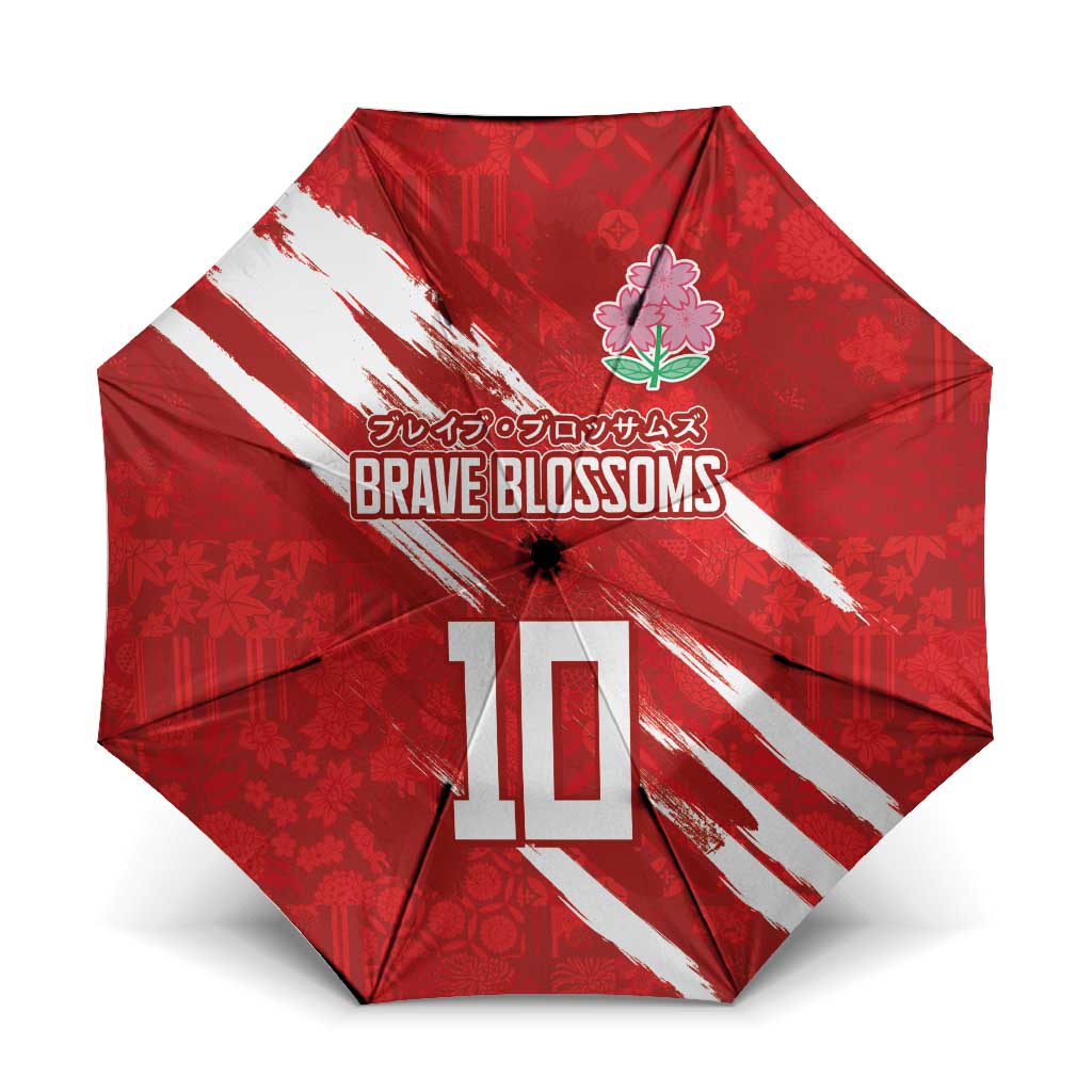 Custom Rugby Japan Umbrella The Champion Brave Blossoms Red Color - Wonder Print Shop