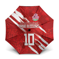 Custom Rugby Japan Umbrella The Champion Brave Blossoms Red Color - Wonder Print Shop