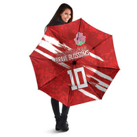 Custom Rugby Japan Umbrella The Champion Brave Blossoms Red Color - Wonder Print Shop