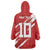 Custom Rugby Japan Wearable Blanket Hoodie The Champion Brave Blossoms Red Color - Wonder Print Shop
