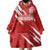 Custom Rugby Japan Wearable Blanket Hoodie The Champion Brave Blossoms Red Color - Wonder Print Shop