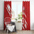 Custom Rugby Japan Window Curtain The Champion Brave Blossoms Red Color - Wonder Print Shop