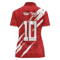 Custom Rugby Japan Women Polo Shirt The Champion Brave Blossoms Red Color - Wonder Print Shop