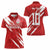Custom Rugby Japan Women Polo Shirt The Champion Brave Blossoms Red Color - Wonder Print Shop