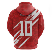 Custom Rugby Japan Zip Hoodie The Champion Brave Blossoms Red Color - Wonder Print Shop