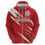 Custom Rugby Japan Zip Hoodie The Champion Brave Blossoms Red Color - Wonder Print Shop