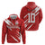 Custom Rugby Japan Zip Hoodie The Champion Brave Blossoms Red Color - Wonder Print Shop