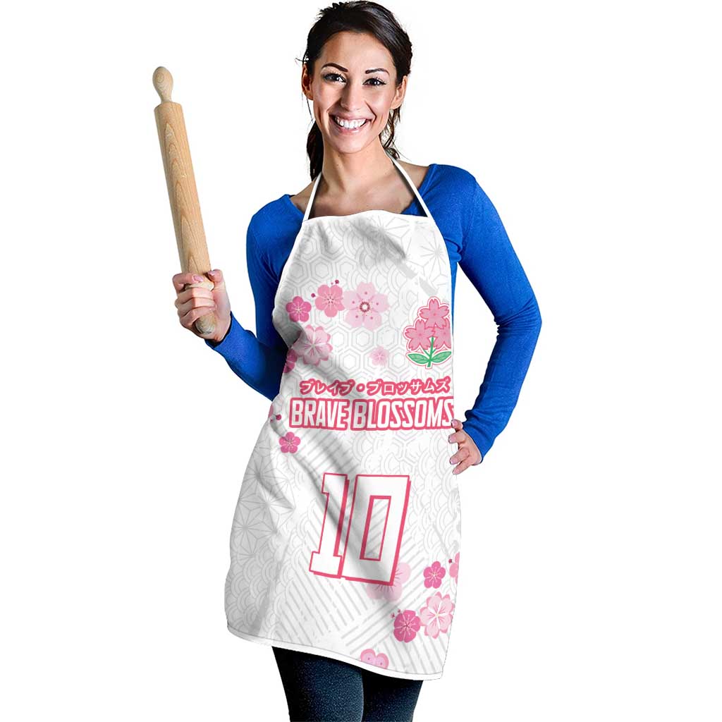 Custom Rugby Japan Apron The Champion Brave Blossoms White Color - Wonder Print Shop