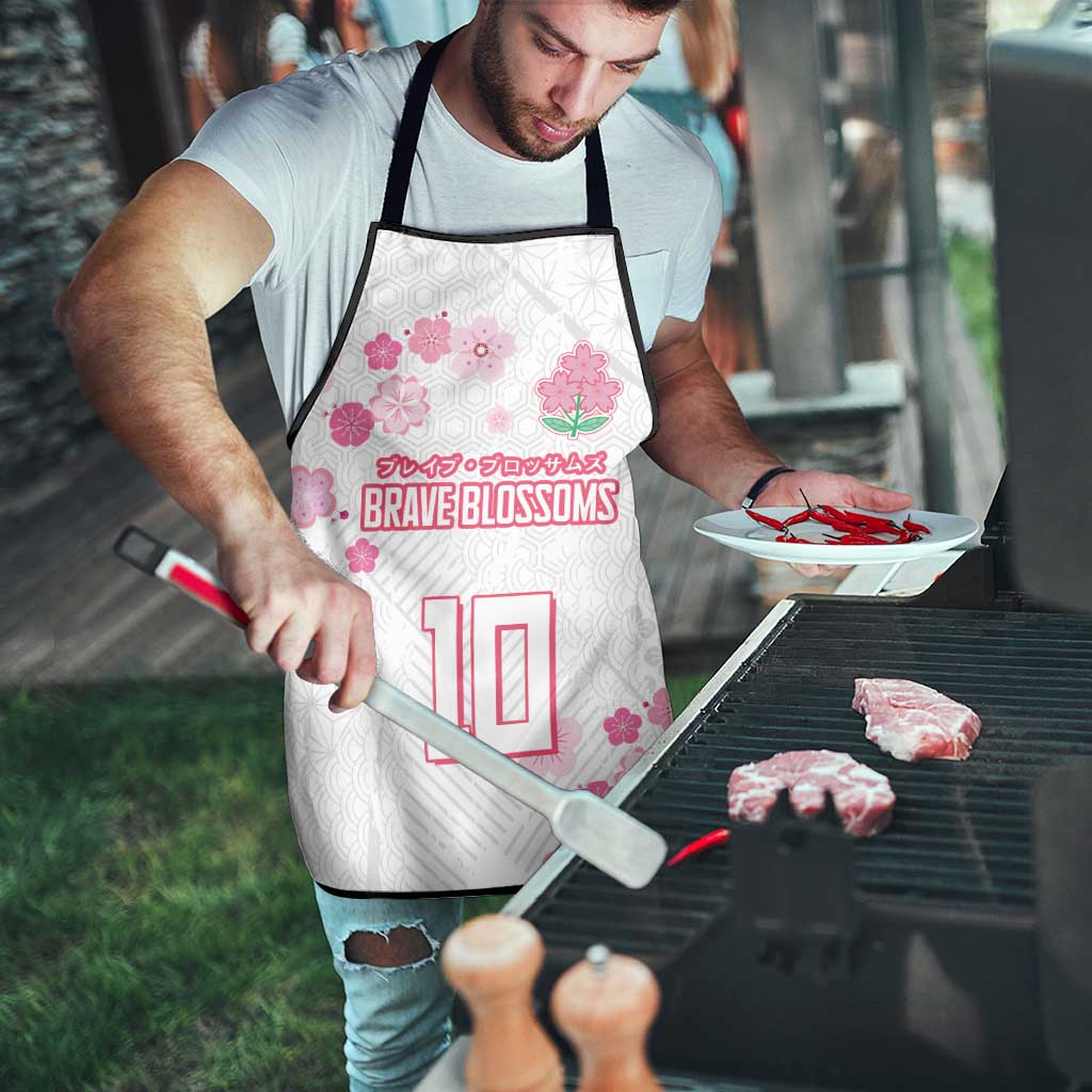 Custom Rugby Japan Apron The Champion Brave Blossoms White Color - Wonder Print Shop