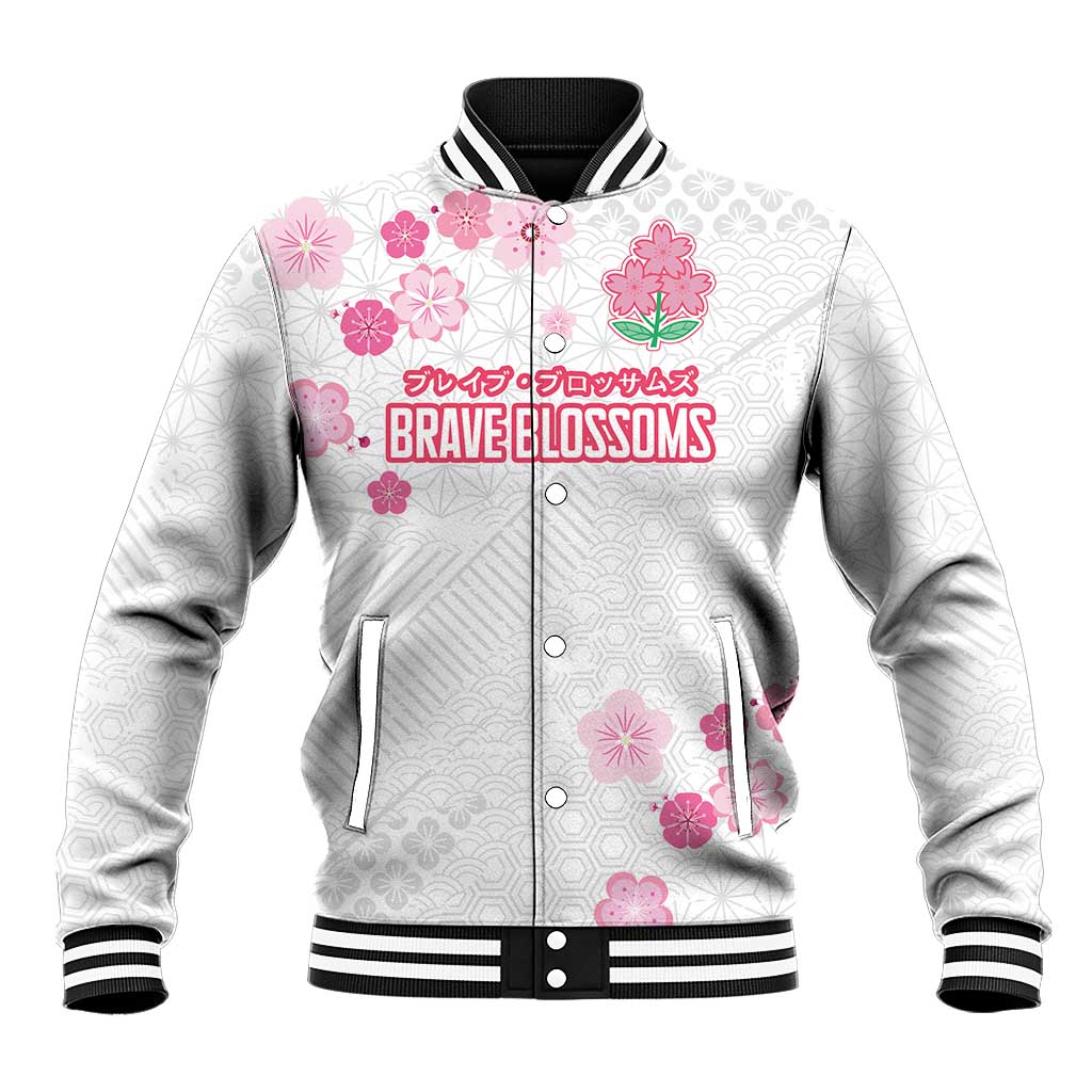 Custom Rugby Japan Baseball Jacket The Champion Brave Blossoms White Color - Wonder Print Shop