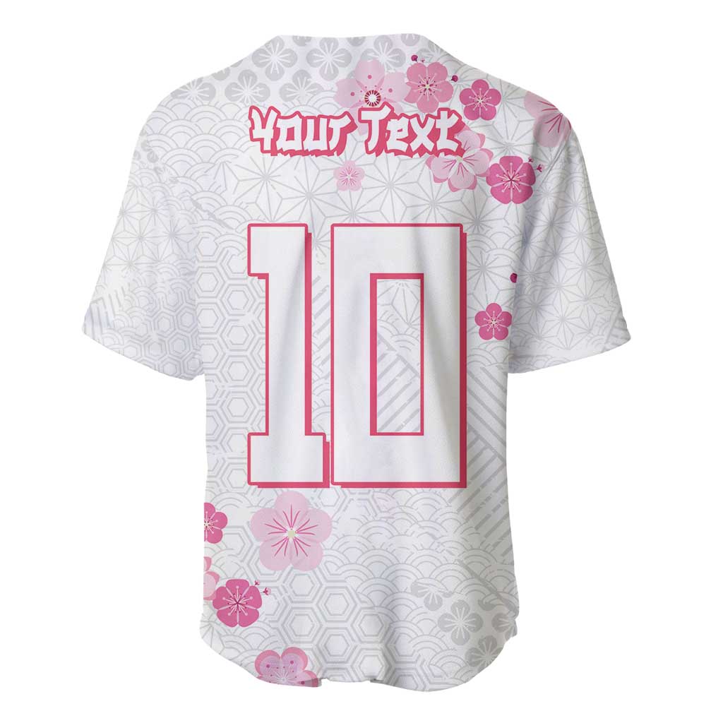 Custom Rugby Japan Baseball Jersey The Champion Brave Blossoms White Color - Wonder Print Shop