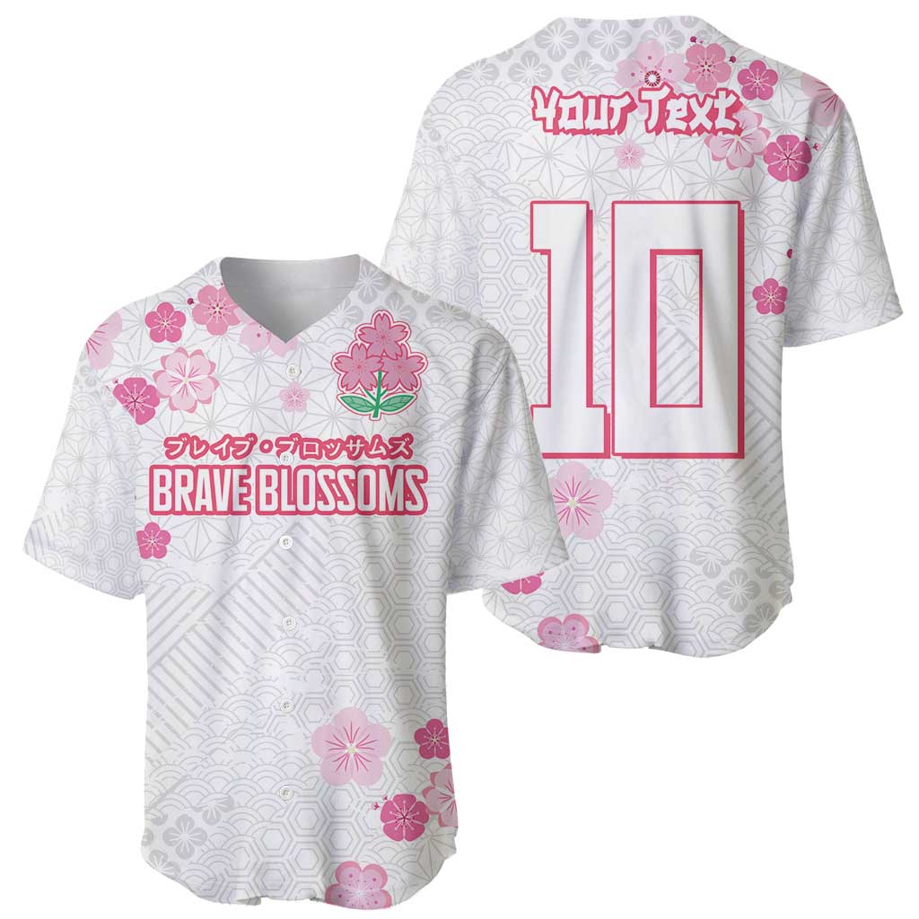 Custom Rugby Japan Baseball Jersey The Champion Brave Blossoms White Color - Wonder Print Shop