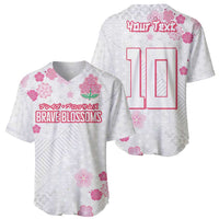 Custom Rugby Japan Baseball Jersey The Champion Brave Blossoms White Color - Wonder Print Shop