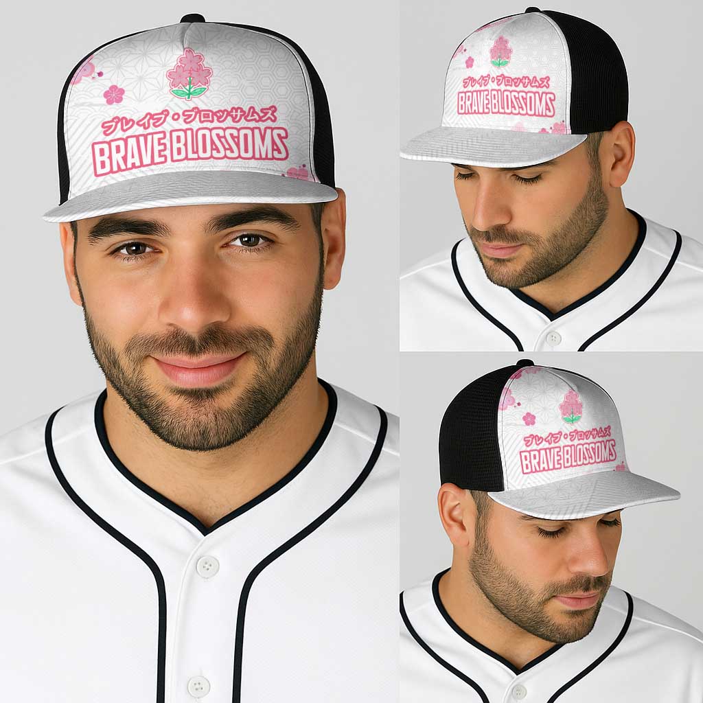Rugby Japan Baseball Net Cap The Champion Brave Blossoms White Color - Wonder Print Shop