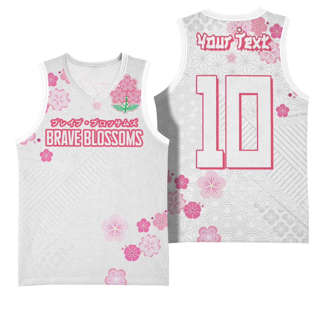 Custom Rugby Japan Basketball Jersey The Champion Brave Blossoms White Color - Wonder Print Shop