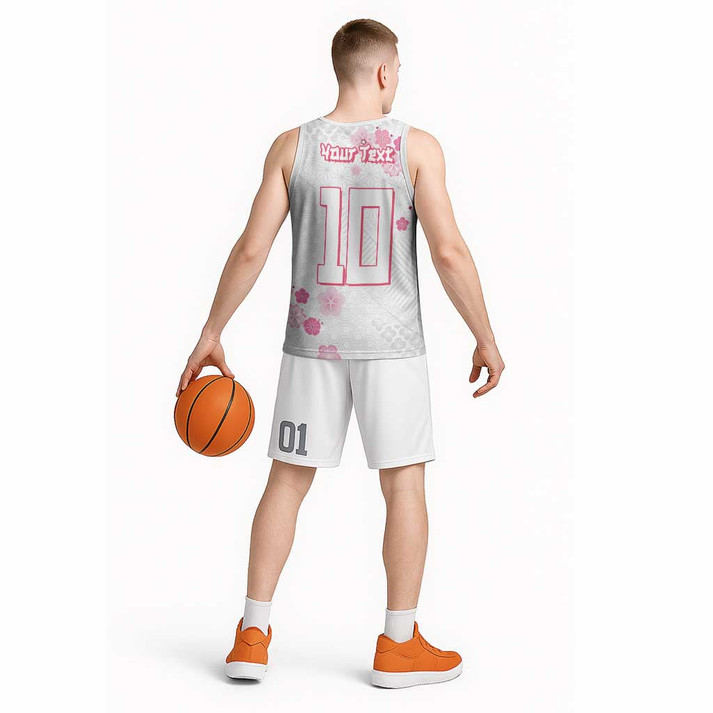 Custom Rugby Japan Basketball Jersey The Champion Brave Blossoms White Color - Wonder Print Shop