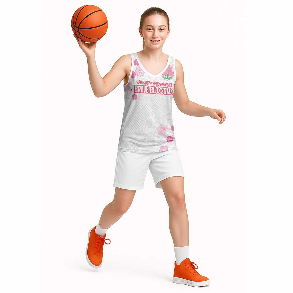 Custom Rugby Japan Basketball Jersey The Champion Brave Blossoms White Color - Wonder Print Shop