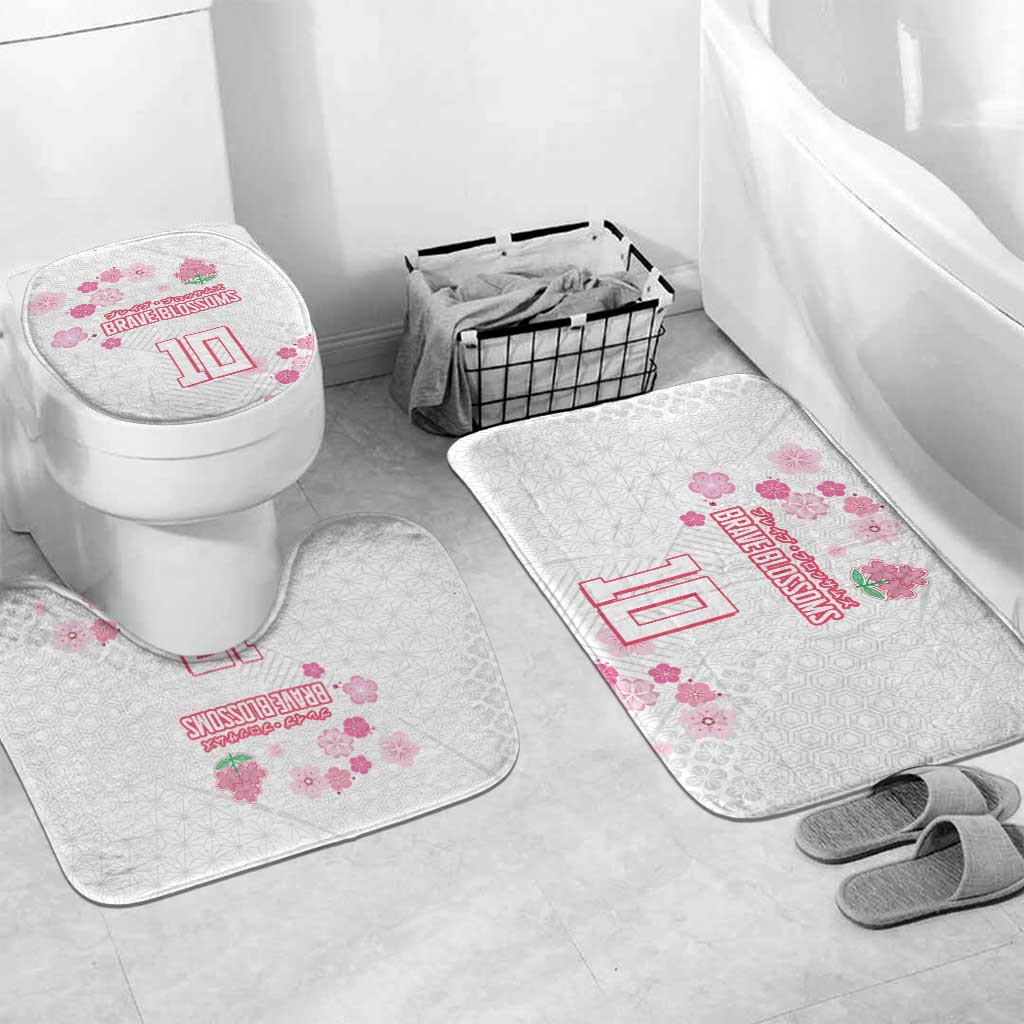 Custom Rugby Japan Bathroom Set The Champion Brave Blossoms White Color - Wonder Print Shop