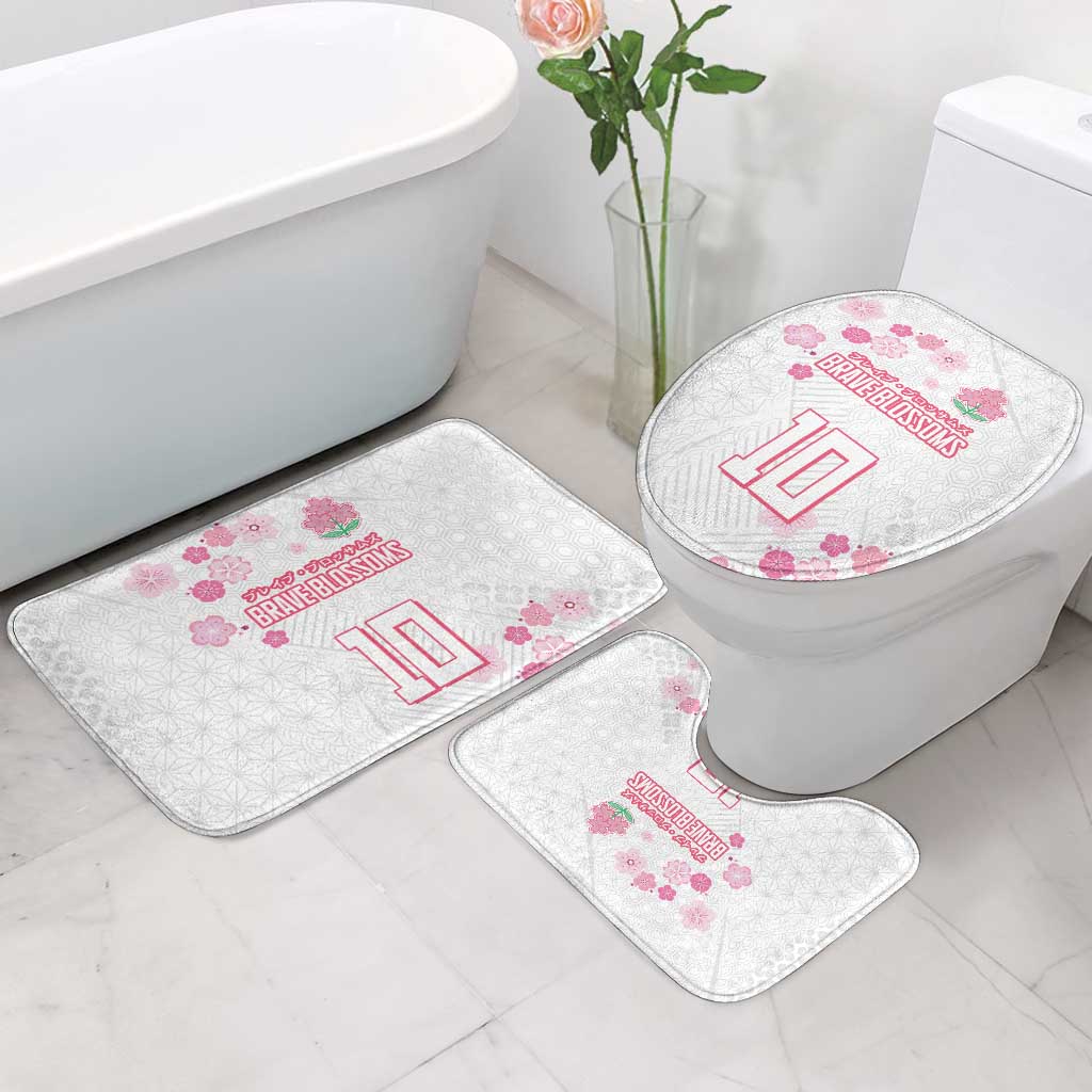 Custom Rugby Japan Bathroom Set The Champion Brave Blossoms White Color - Wonder Print Shop
