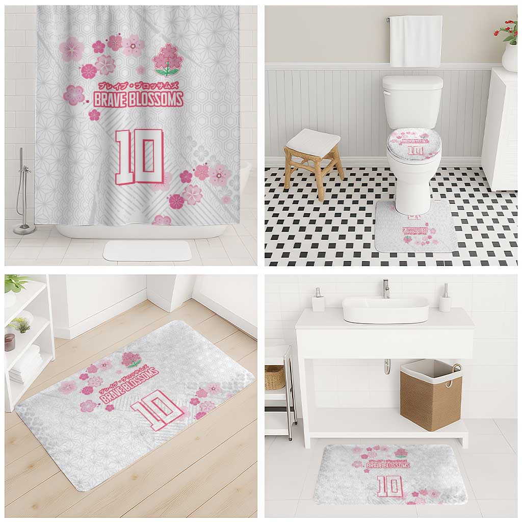 Custom Rugby Japan Bathroom Set The Champion Brave Blossoms White Color - Wonder Print Shop