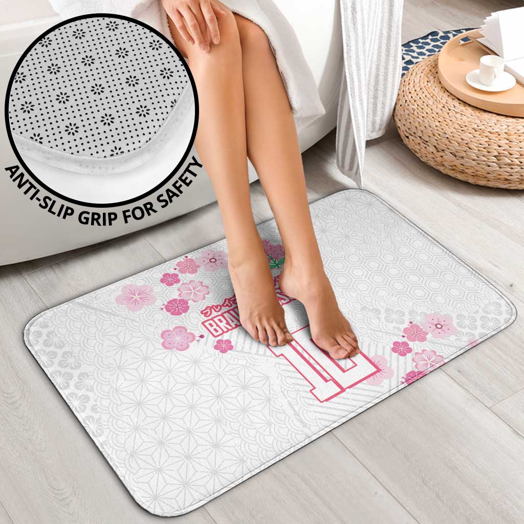 Custom Rugby Japan Bathroom Set The Champion Brave Blossoms White Color - Wonder Print Shop
